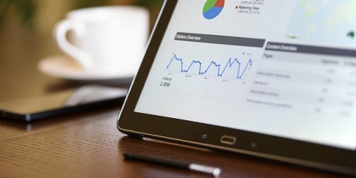 Spin out image of a computer screen with graphs